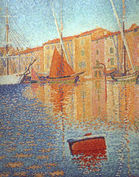Paul Signac Red Buoy Norge oil painting art
